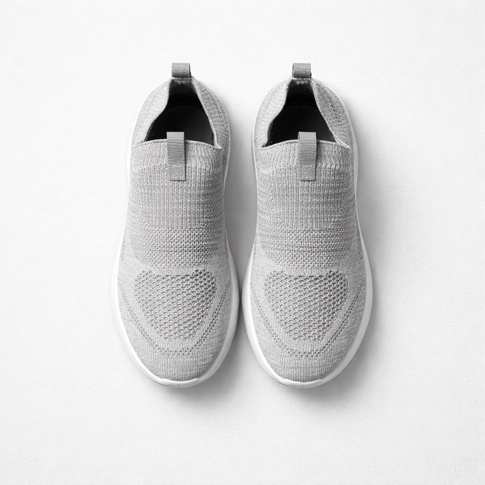 WomensStylish Gray Knit Sneakers